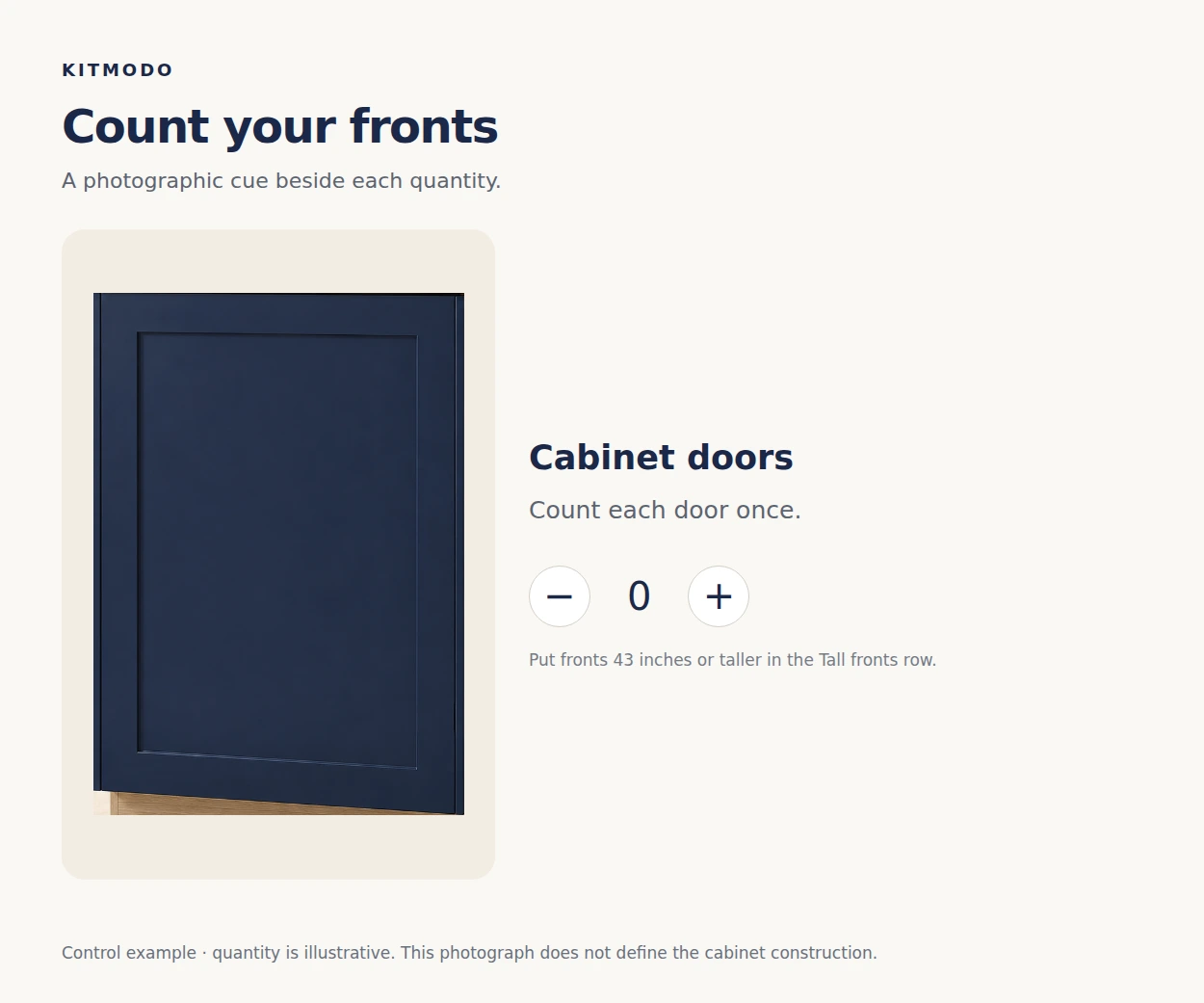 Photoreal cabinet layout